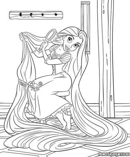 Princesa Rapunzel Para Colorear E Imprimir Imagui