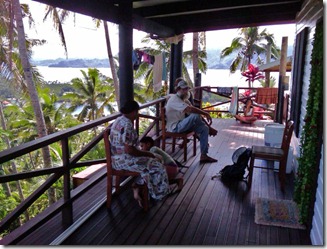 Ron relaxing with friends, Savusavu, Fiji
