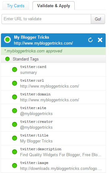 twitter card validation