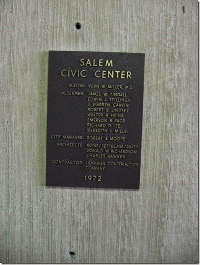 IMG_5255 Vern W. Miller Civic Center Plaque in Salem, Oregon on January 23, 2009