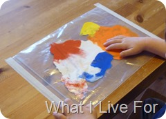 No-mess finger painting