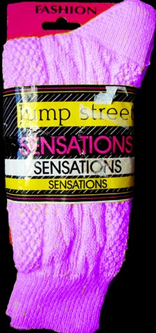 80's pink slouch sock
