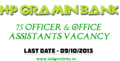 Himachal Pradesh Gramin Bank Recruitment 2013