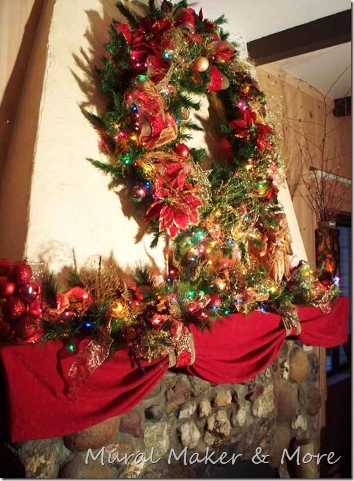 Make A Simple Christmas Mantel Scarf Just Paint It Blog