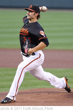'Baltimore Orioles starting pitcher Jake Arrieta (34)' photo (c) 2011, Keith Allison - license: http://creativecommons.org/licenses/by-sa/2.0/