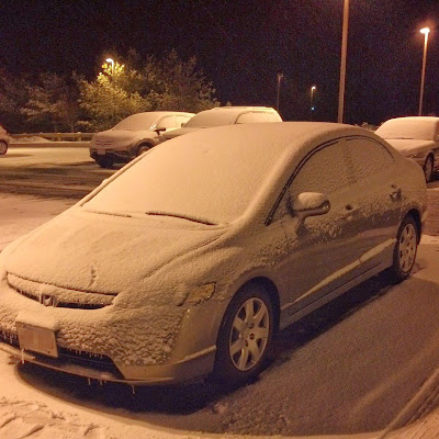 凍った車
