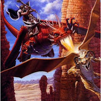 dragones rojo-peleando
