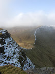 Bryn Teg from Cribyn with Fan y Big on right
