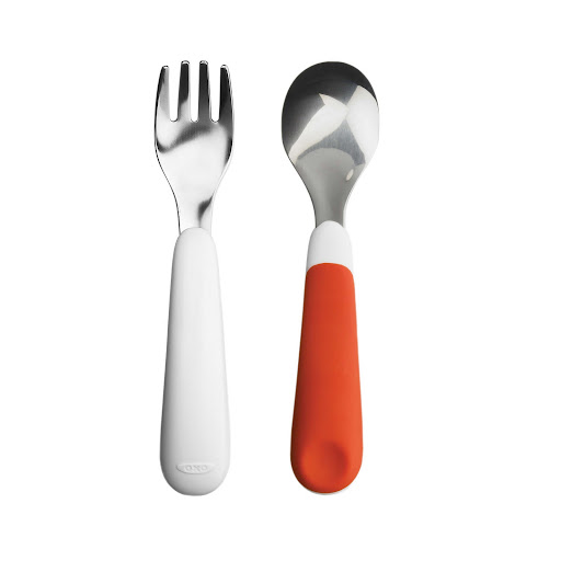 Fork and spoon set, from the new Tot line from Oxo. $7, oxo.com.
