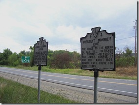 Mother Stonewall Jackson, Marker next to President Monroe's Home marker