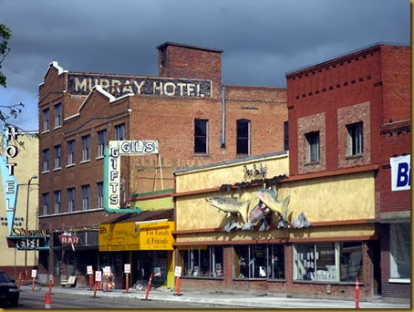 The iconic Murray Hotel in downtown Livingston, Montana murray hotel