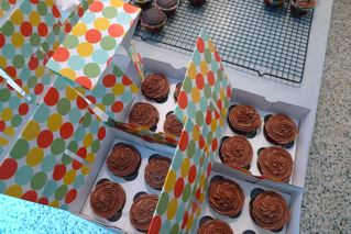 Here is a photograph from Alexis Stewart's blog -- these cupcakes are sitting in a playful and fun Martha Stewart box from Macy's. Here is a photograph from Alexis Stewart's blog -- these cupcakes are sitting in a playful and fun Martha Stewart box from Macy's.