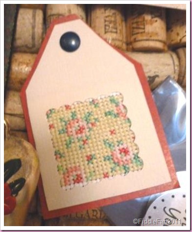 cross stitch tag