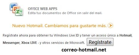 Registrarse en Hotmail