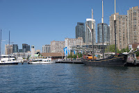 Queens Quay, Toronto, May 2010: View of the harbour