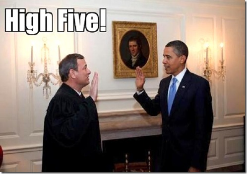 obama-roberts hi 5 obama-roberts hi 5