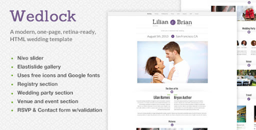 Wedlock - A Modern Wedding HTML Template - ThemeForest Item for Sale