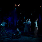 The Water Engine: An American Fable, by David Mamet. Directed by Brian Golden. October 28 - December 19. (l to r) Lindsey Pearlman, Alina Taber, Brett Lee, Dan McArdle, Jess Thigpen, Cassy Sanders, Cody Proctor, Travis Williams. Photo Credit: Amanda Clifford