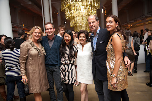 Claudia from the Wedding Library, event designer Matthew Robbins, Katie Berry and I from Martha Stewart Weddings, caterer Peter Callahan, and Jennifer from the Wedding Library.