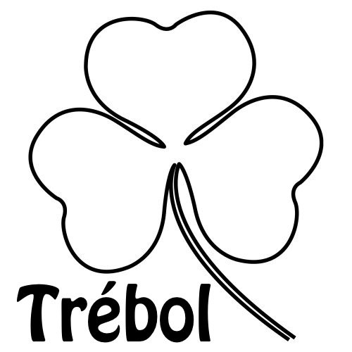 trebol para colorear