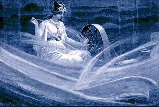 Frigg Spinning The Clouds, Asatru Gods And Heroes