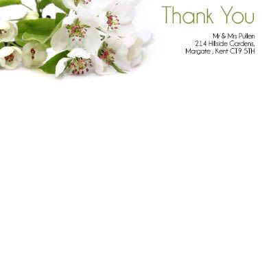 Cherry Blossom - JPGS 8 Thank You Notepaper