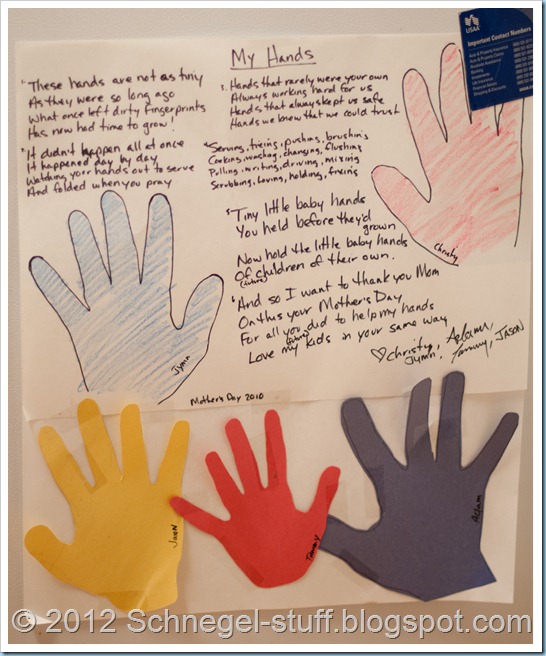 schnegel stuff my hands a mother s day poem from grown up kids