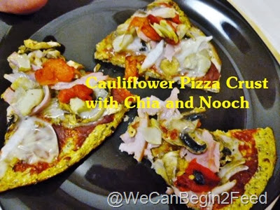Cauliflower Pizza Crust with Chia and Nooch