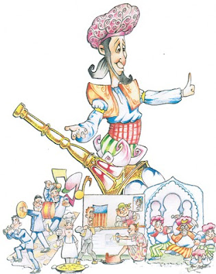 Falla Carraixet 2013 (esbós)
Lema: Tradicions i festes
Artista: Miguel Balaguer