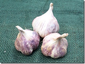  three heads of garlic