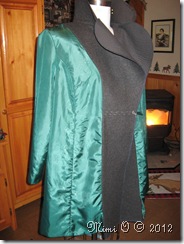 Front view showing the lining right side out.