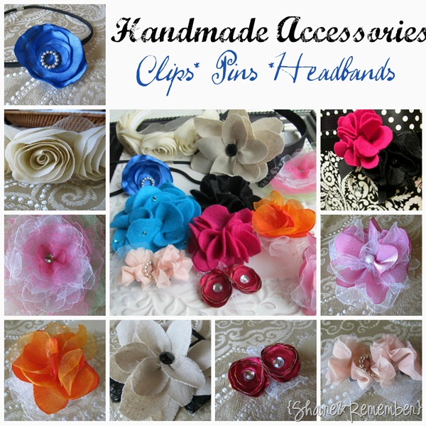 Handmade Ribbon Clips & Pins