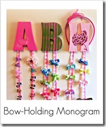 monogrammed bow holder