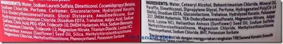 ingredient tresemme ingredient tresemme