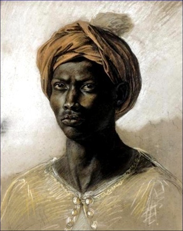 Eugène Delacroix, Portrait d'homme noir Eugène Delacroix, Portrait d'homme noir