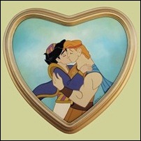 Beijo gay entre personagens da Disney em arte do mexicano Rodolfo Loaiza (Foto: Reprodução/Buzzfeed)