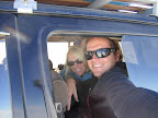 Happy in the back of the land cruiser.