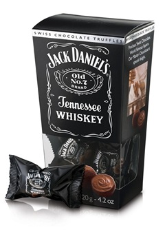 Chocolate recheado com Whisky Jack Daniel’s.