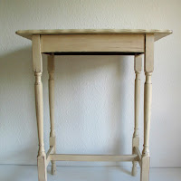 Front view of oak hall table