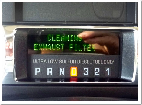 Cleaning Exhaust Filter warning