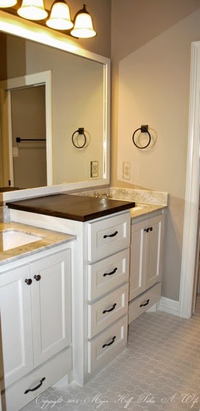 Secondary bath with hexagon tile and double vanity.jpg Secondary bath with hexagon tile and double vanity