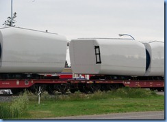 1728 Alberta Taber Hwy 3 East - train transporting wind turbine parts 1728 Alberta Taber Hwy 3 East - train transporting wind turbine parts