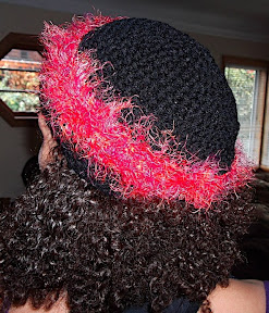 Hearts fire fun fur with black tuque