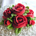 Detalle ramo de rosas de azúcar.