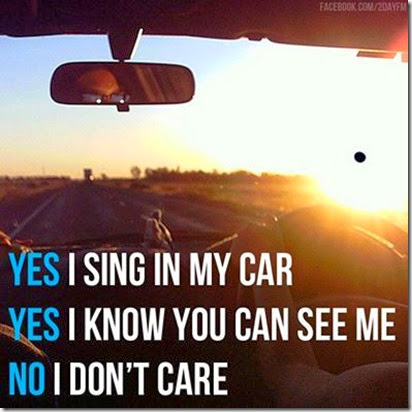 sing in my car