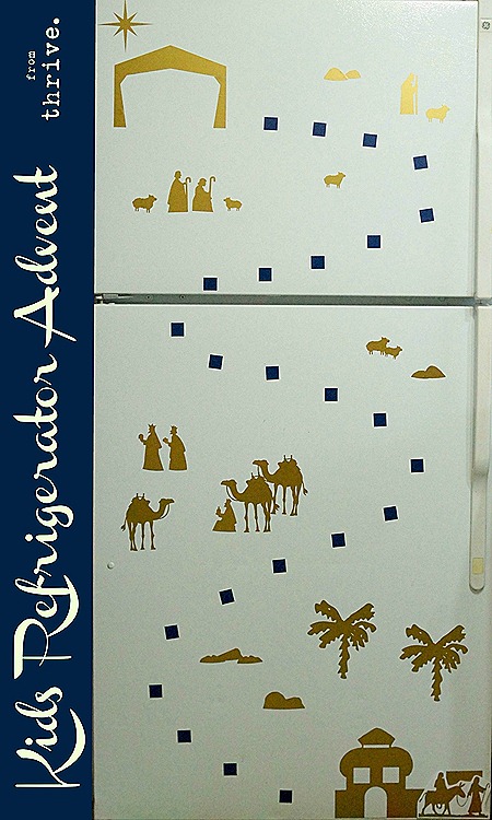Kids Christmas Refrigerator Advent - choosetothrive.blogspot.com