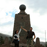 The middle of the world! I'm currently in the Northern hemisphere, while Lynette's in the South.