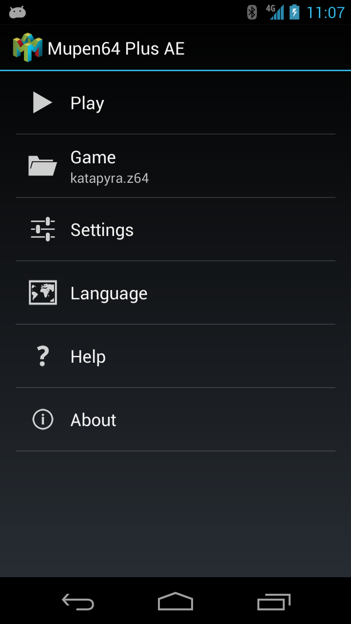 Android application Mupen64Plus AE (N64 Emulator) screenshort