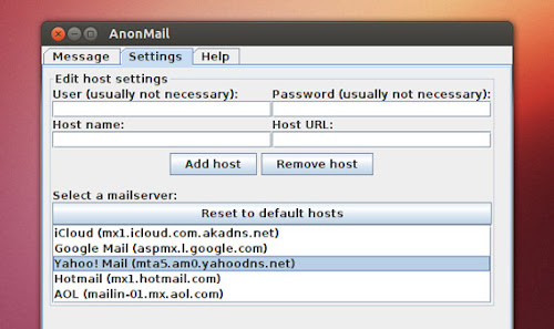 AnonMail su Ubuntu - presets