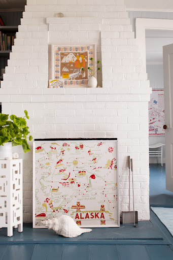 Displaying art is a great way to utilize a fireplace in the warmer months. (Martha Stewart Living, July 2010) Displaying art is a great way to utilize a fireplace in the warmer months. (Martha Stewart Living, July 2010)